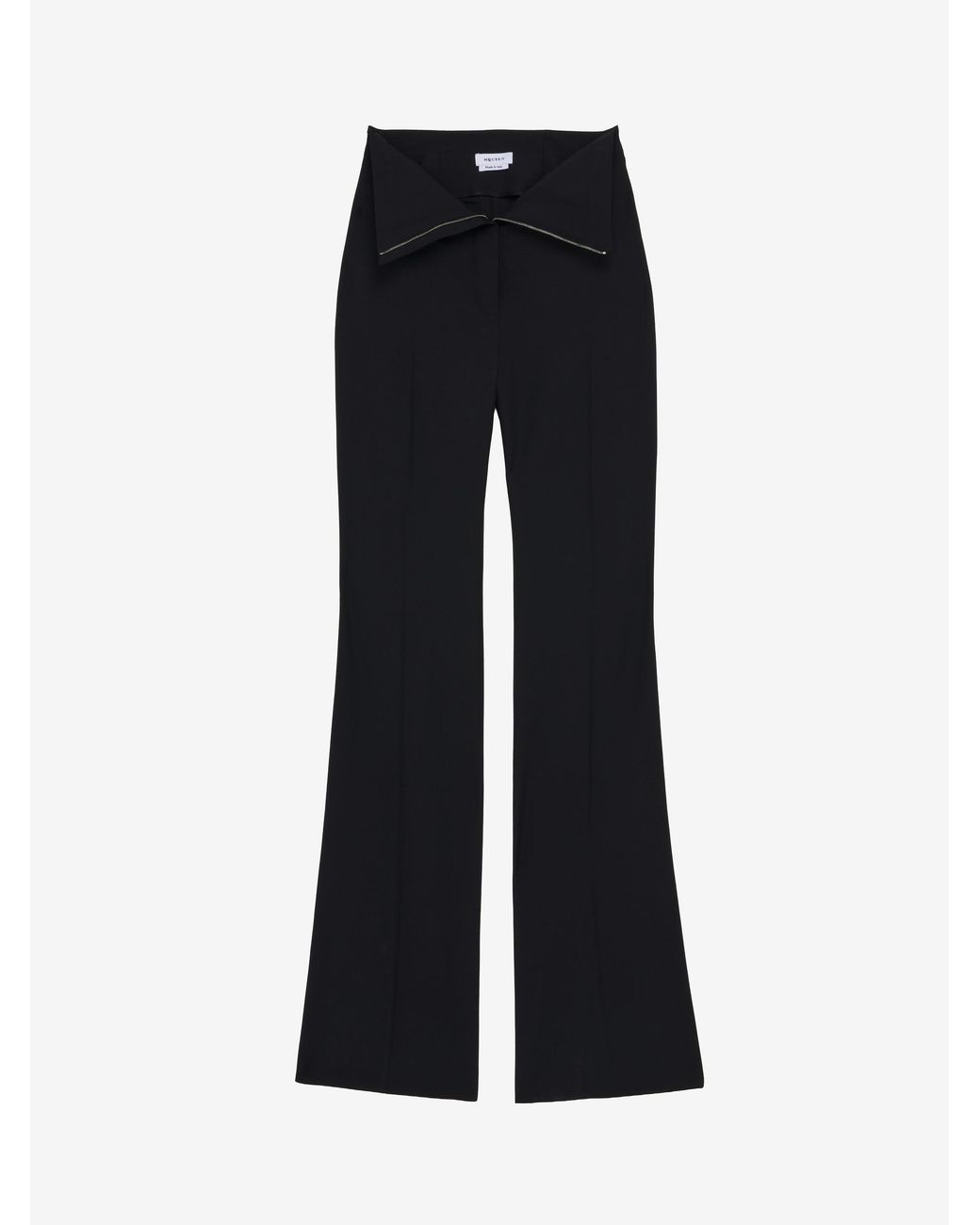 McQueen Blue Fold Over Waist Trousers