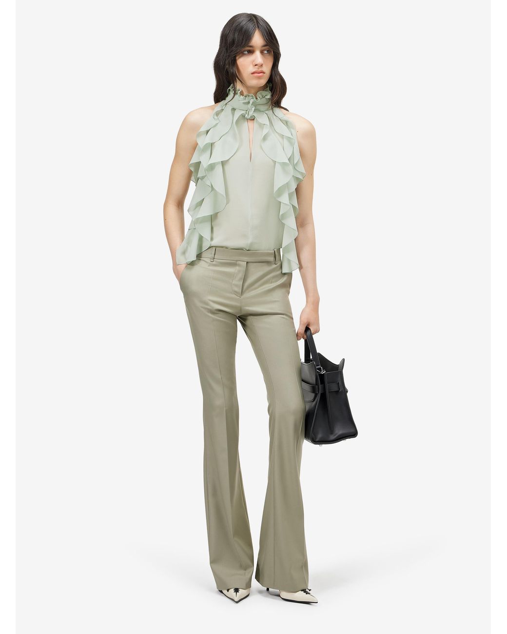 McQueen White Ruffle Top