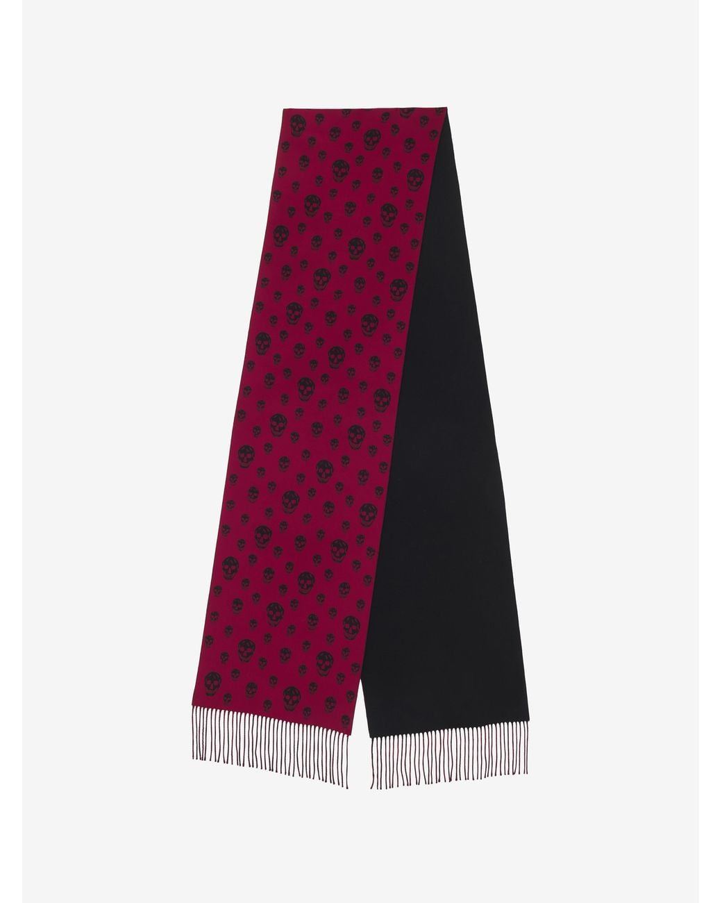 McQueen Purple Doubleface-Schal Mit Skull