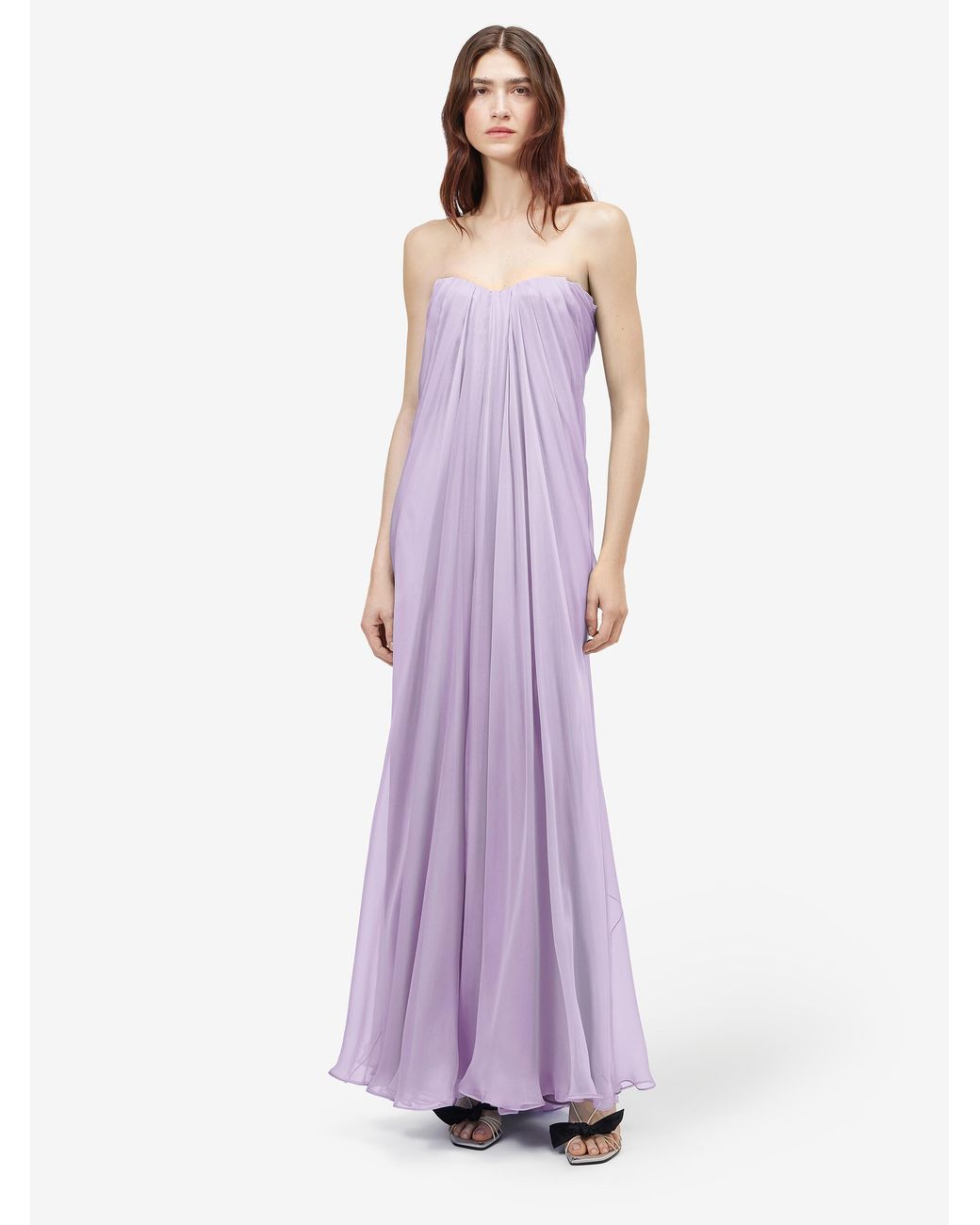 McQueen Purple Bustier Evening Dress