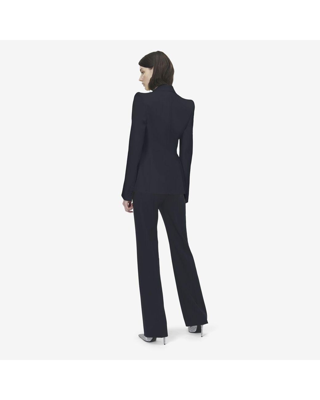 McQueen Blue Wool Single-Breasted Jacket
