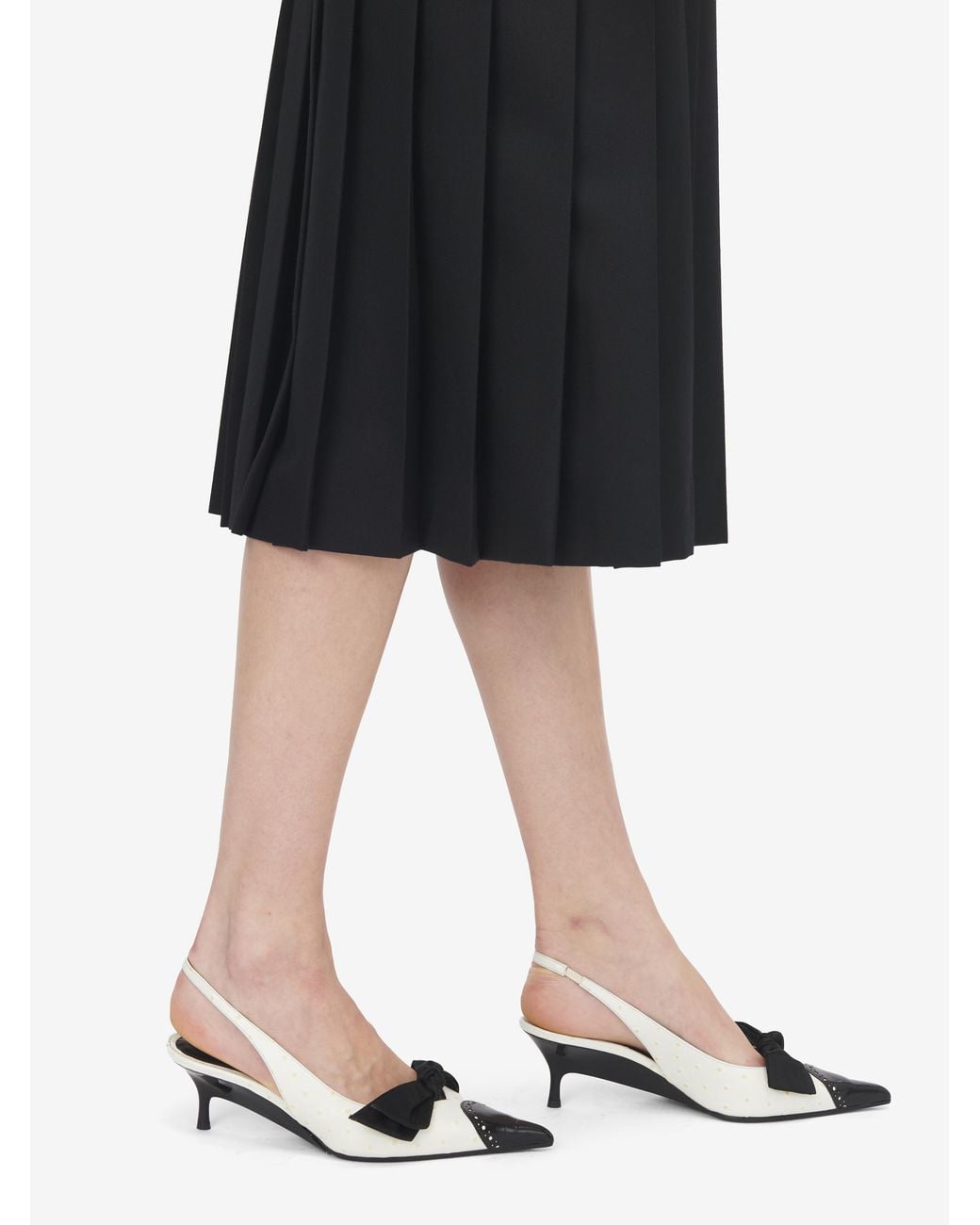 McQueen White Koko Slingback