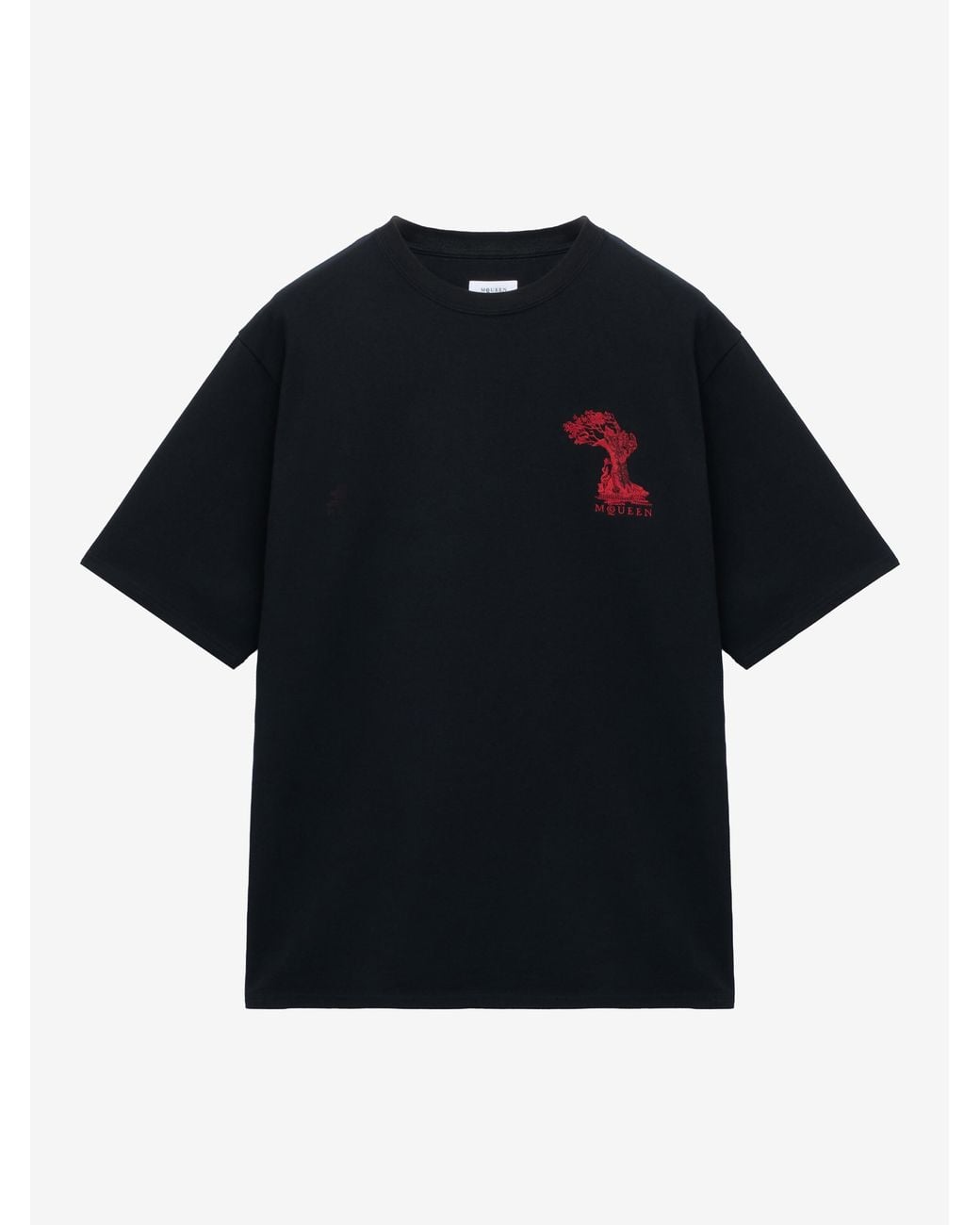 McQueen Black Tree Of Life' Print T-Shirt for men