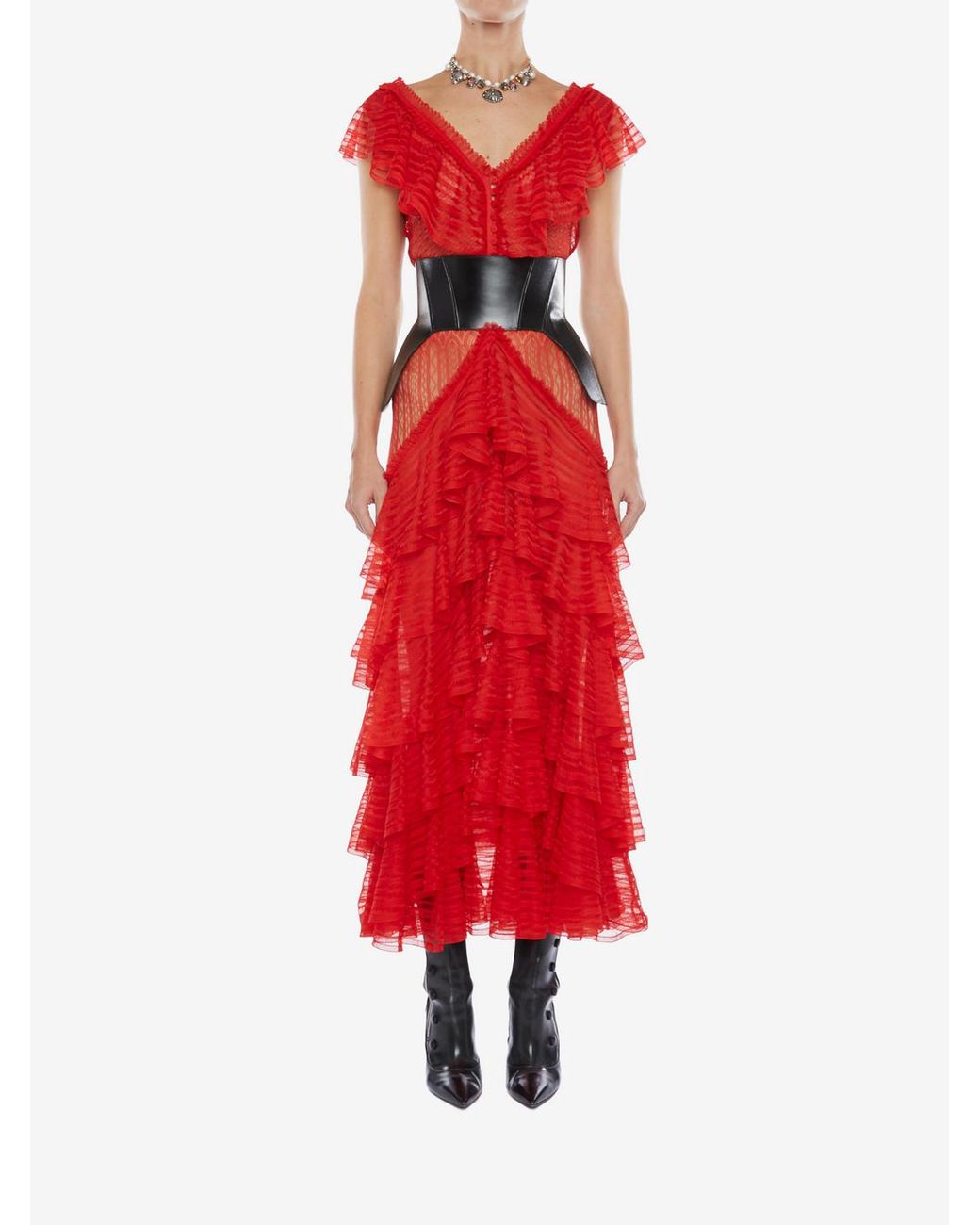 chinese dress ladies McQueen // Knit Lace Midi Dress – VSP Consignment