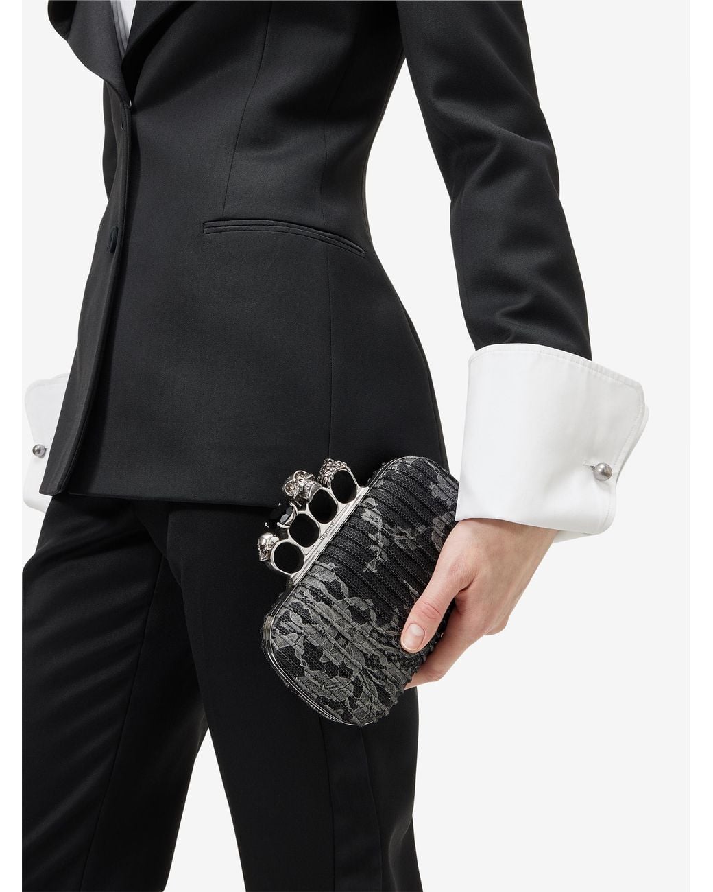 McQueen Black Knuckle Clutch