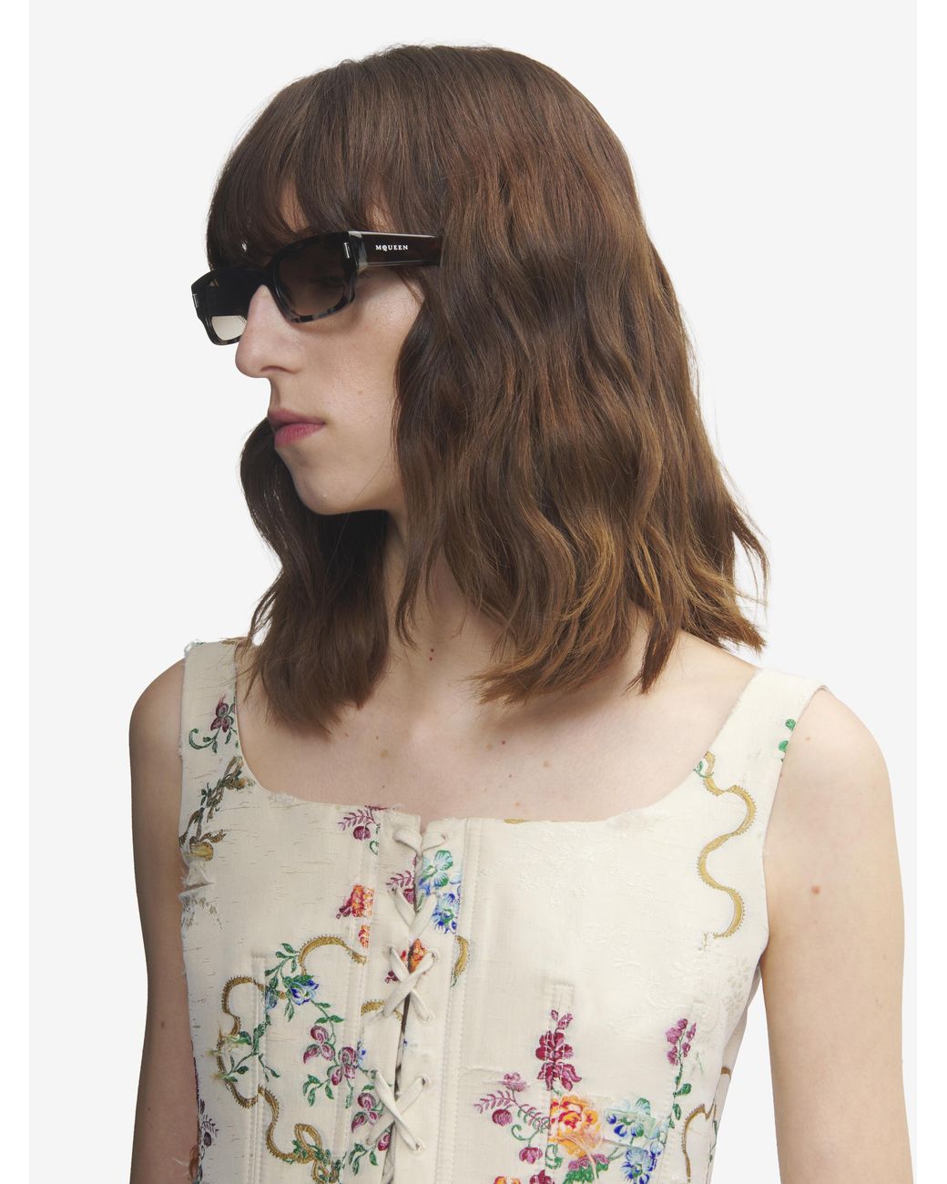 McQueen Multicolor T-Bar Rivet Panthos Sunglasses