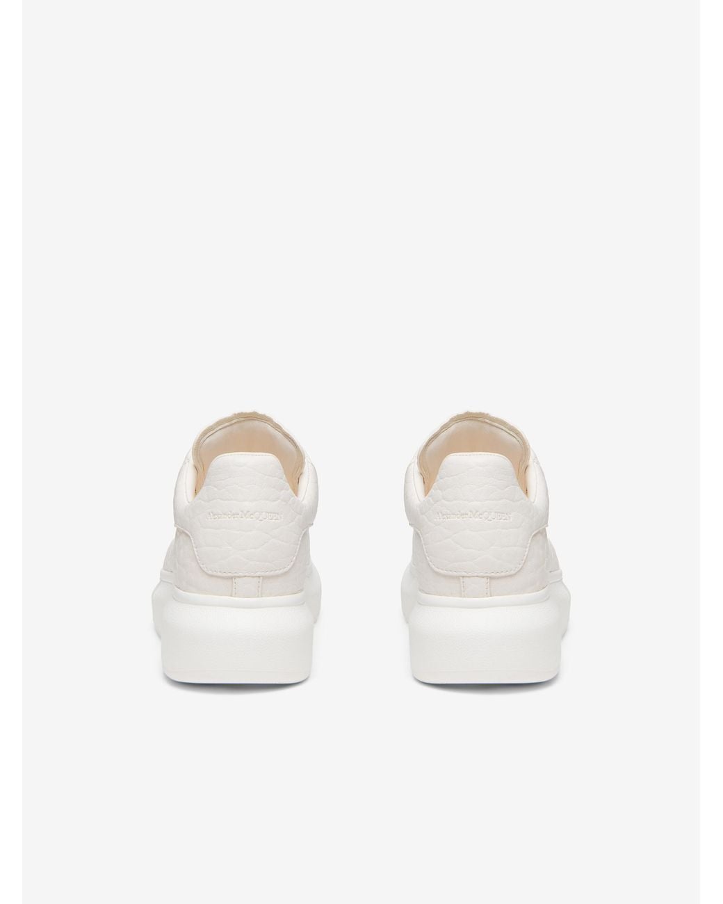 McQueen White Lambskin Oversized Sneakers