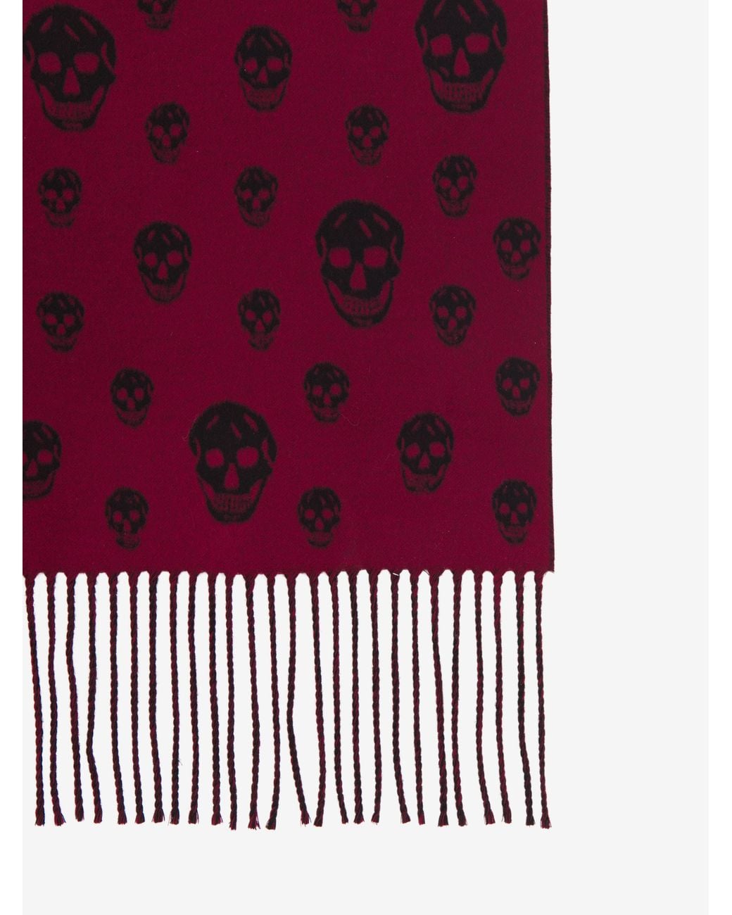 McQueen Purple Doubleface-Schal Mit Skull