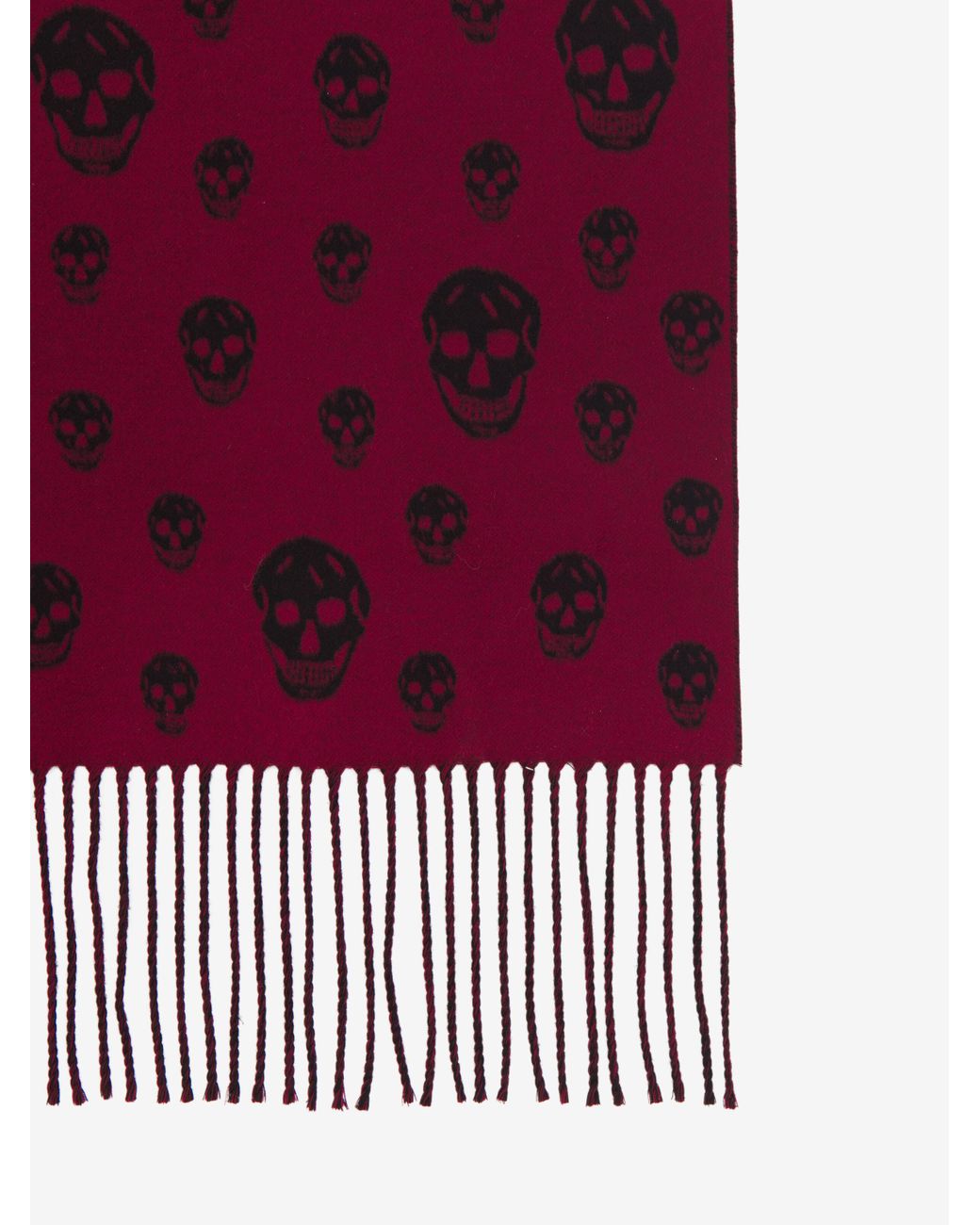 McQueen Purple Doubleface-Schal Mit Skull