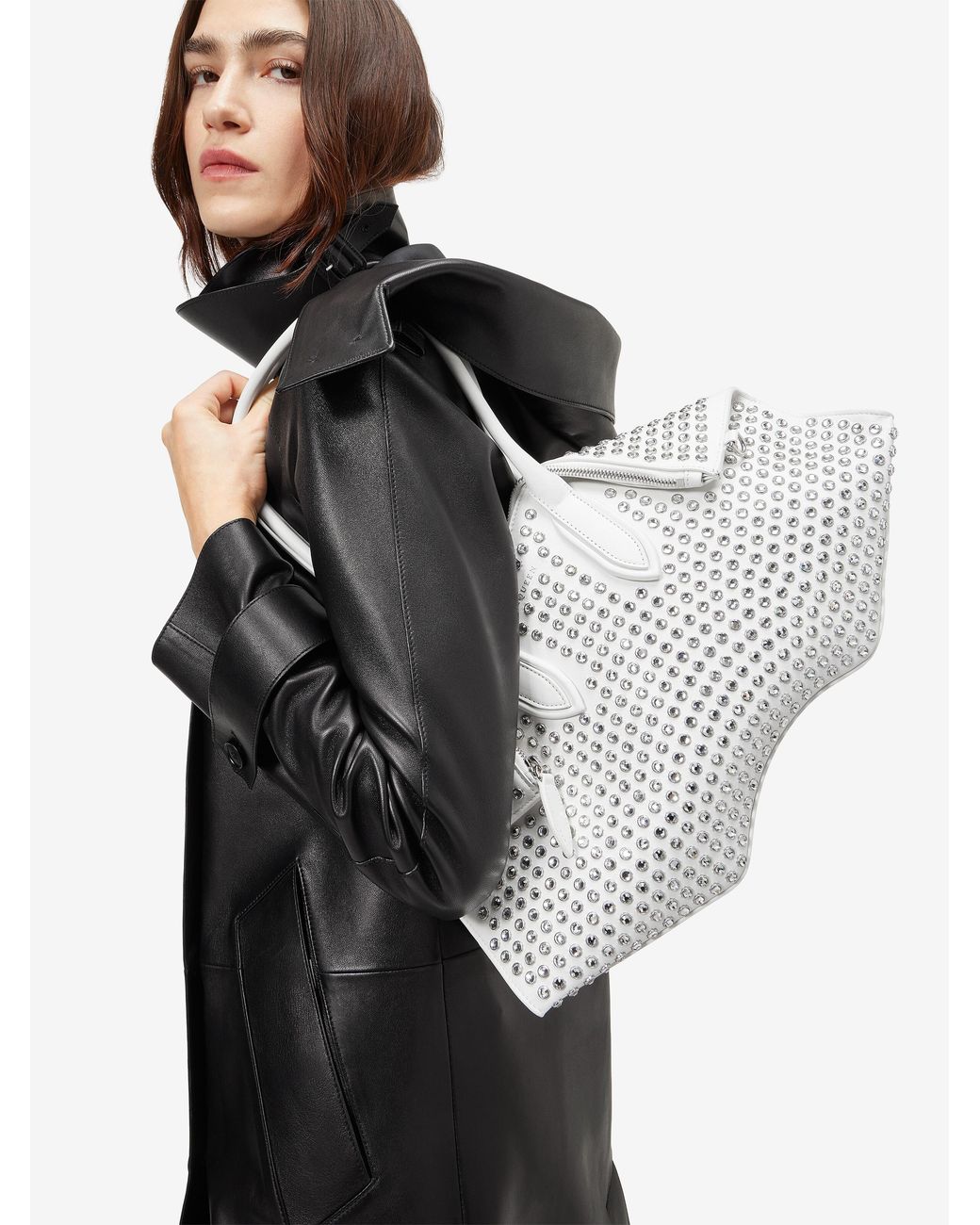 McQueen White Manta Bag