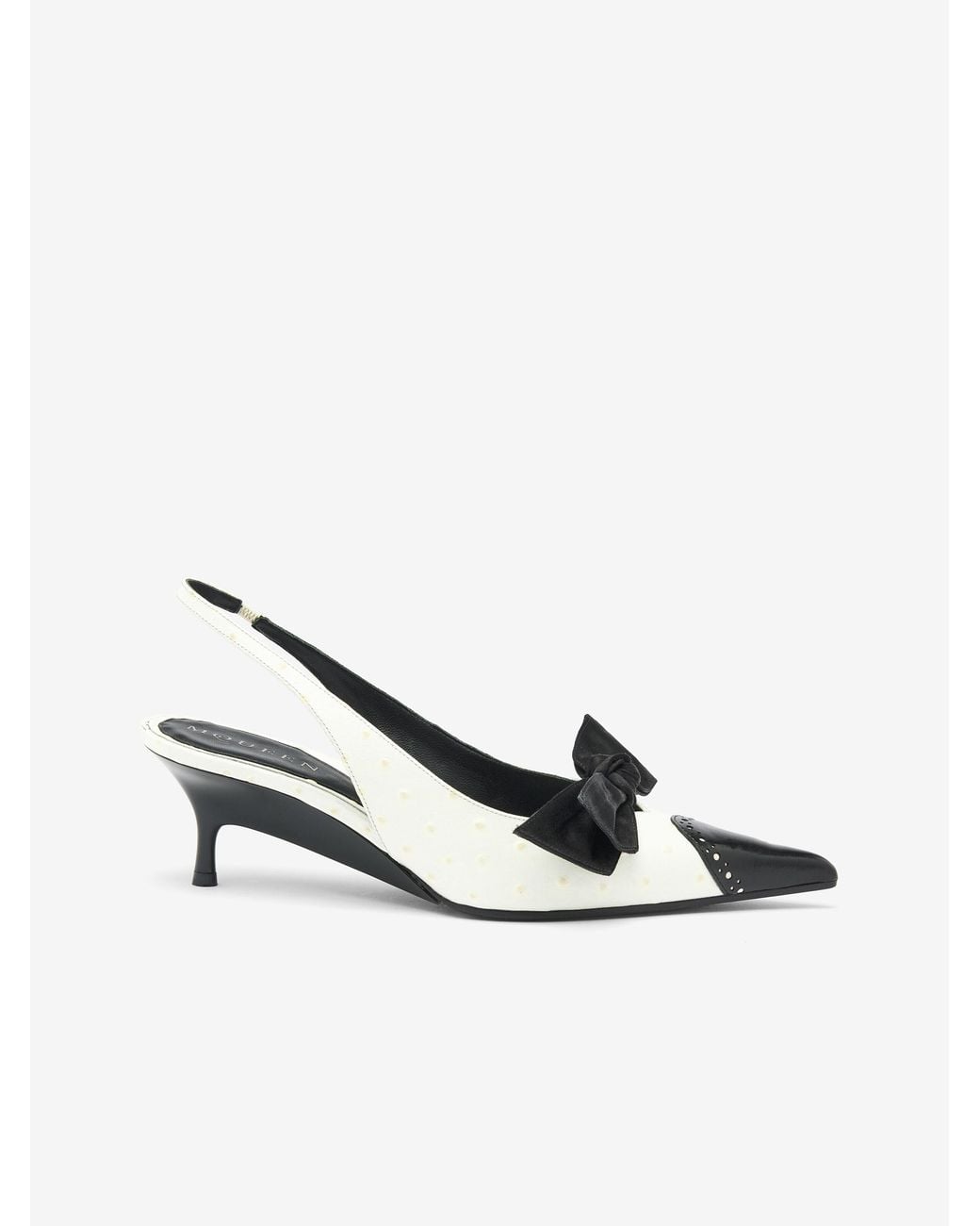 McQueen White Koko Slingback