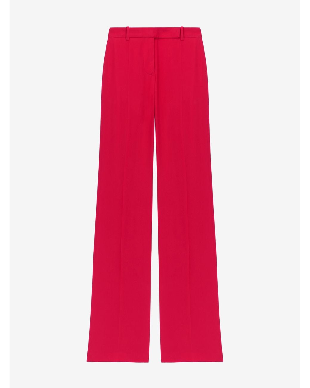 McQueen Red Leaf Crepe Bootcut Trousers