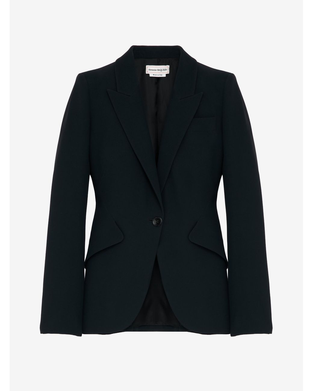 McQueen Black Crepe Blazer