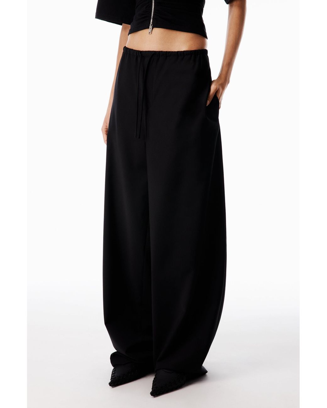 Alexander Wang Black Mid-Rise Track Pant