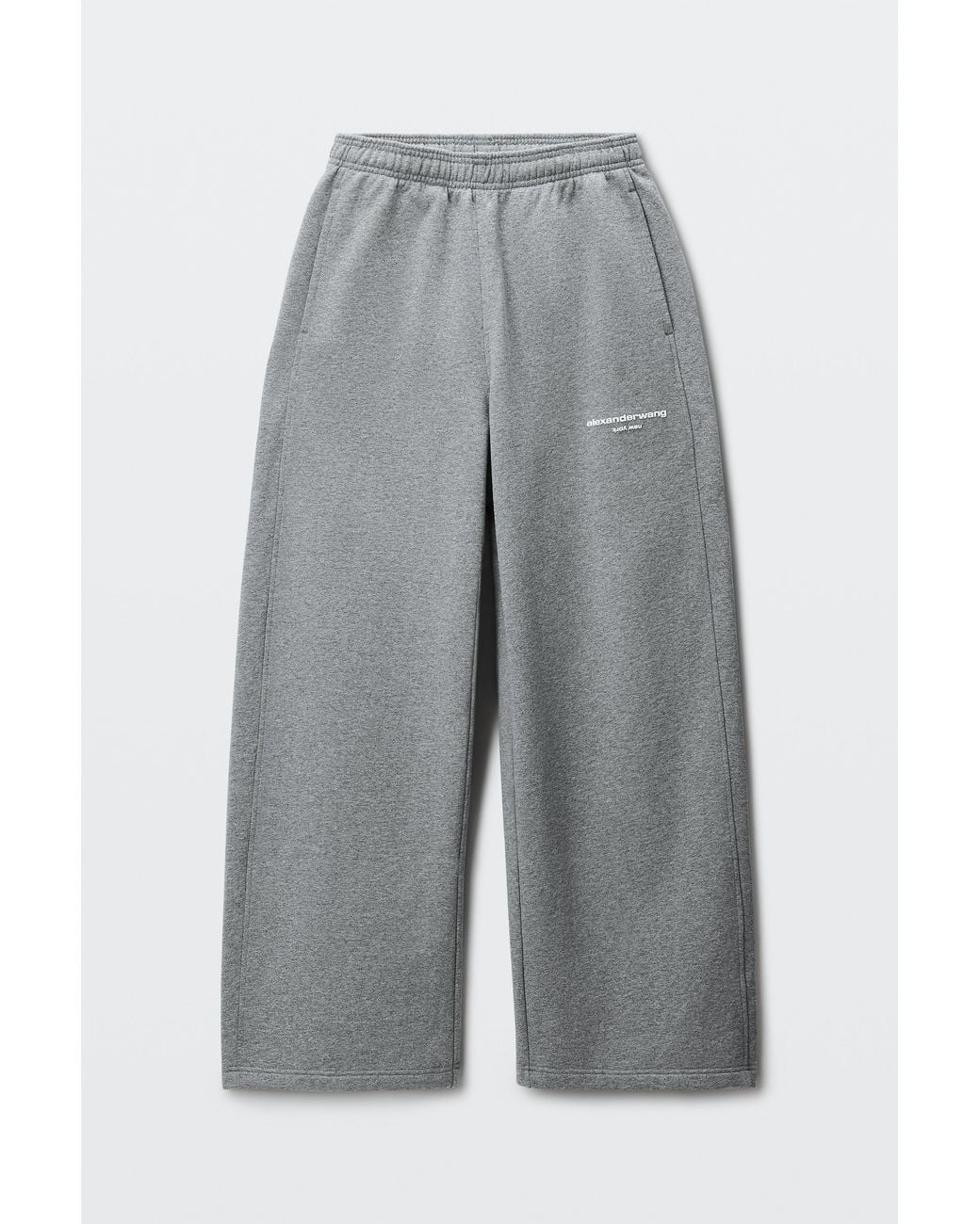 Alexander Wang Pink Logo Print Mid-Rise Relaxed Sweatpant