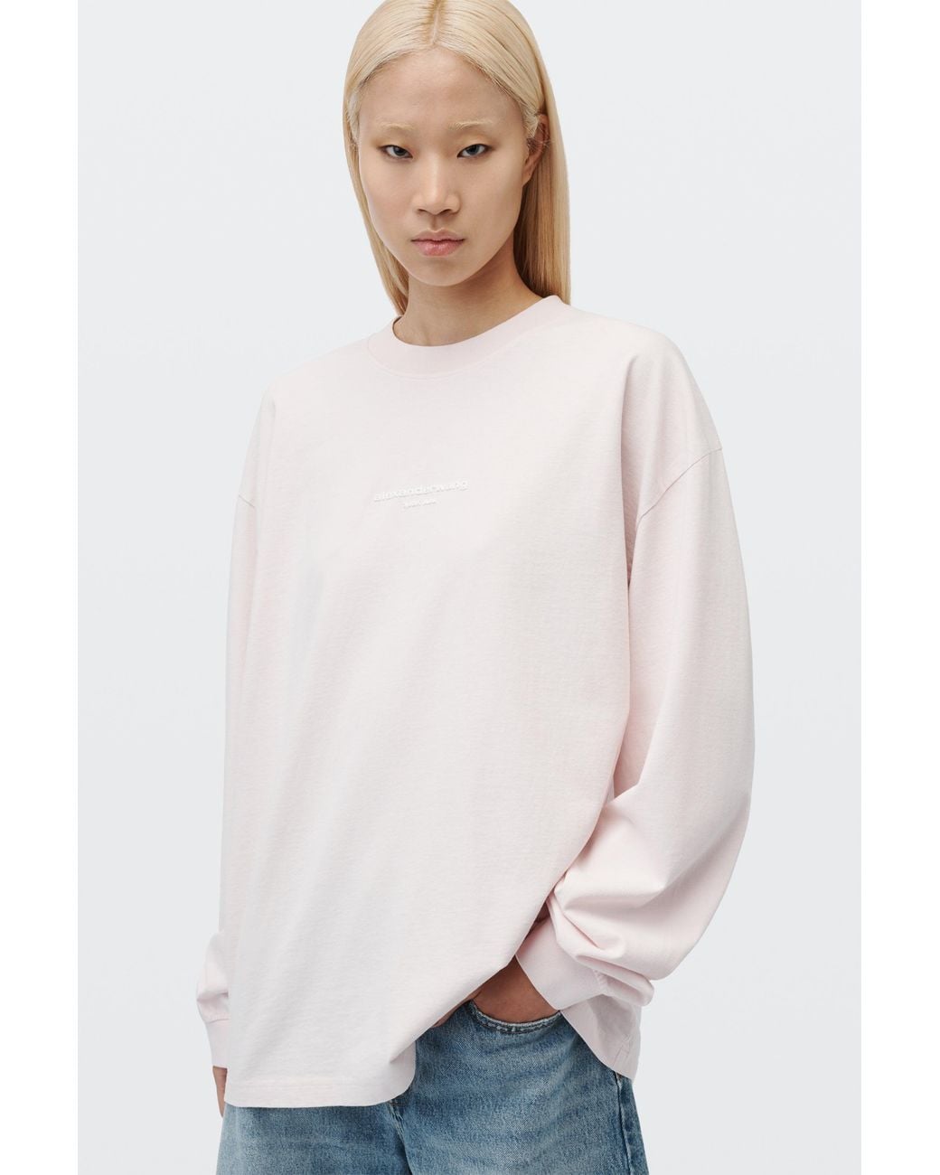 Alexander Wang White Logo Print Tee