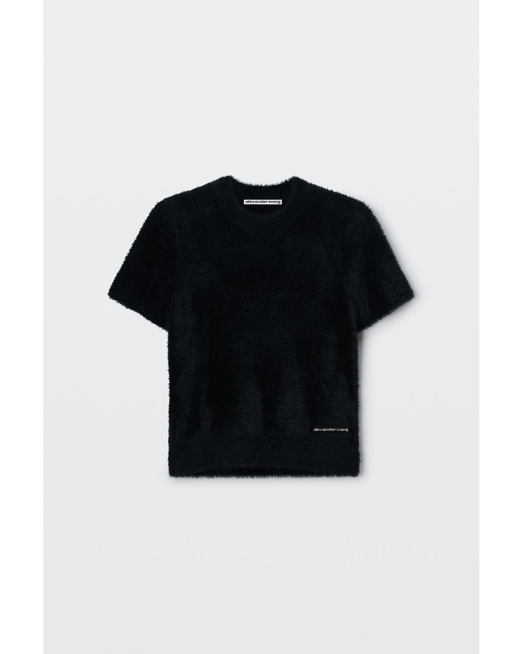 Alexander Wang Black Textured Chenille Crewneck Pullover