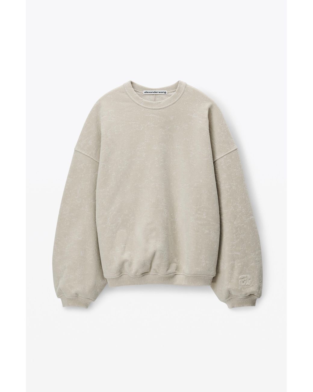 Alexander Wang Oversized Sweatshirt In Flocked Terry in Natural for Men Lyst