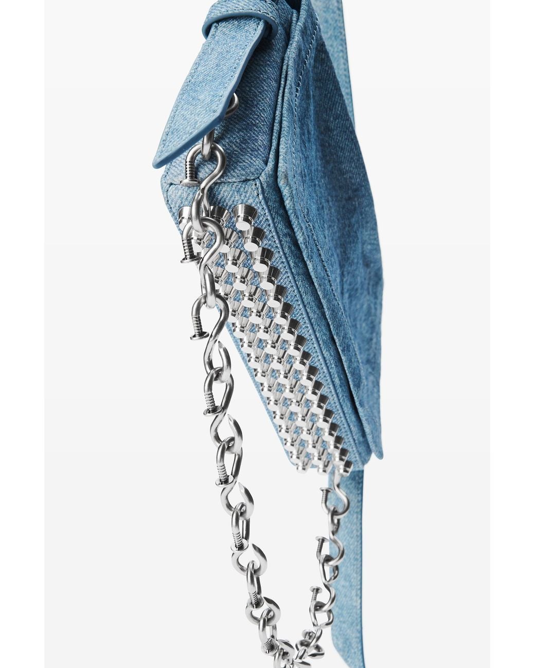Alexander Wang Blue Ricco Denim Slim Flap Bag