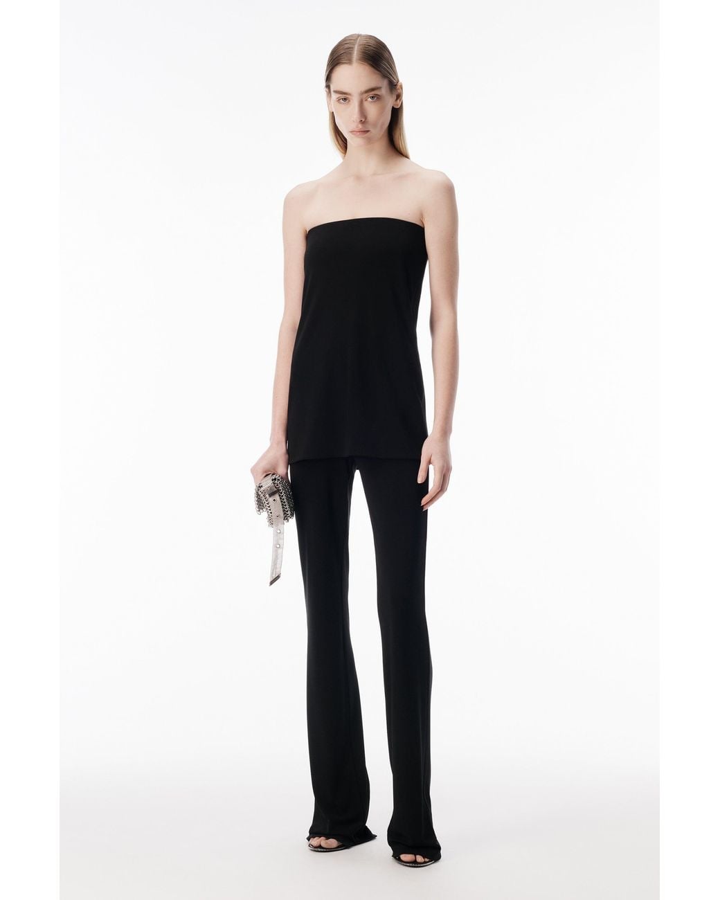 Alexander Wang Black Strapless Corset Jumpsuit