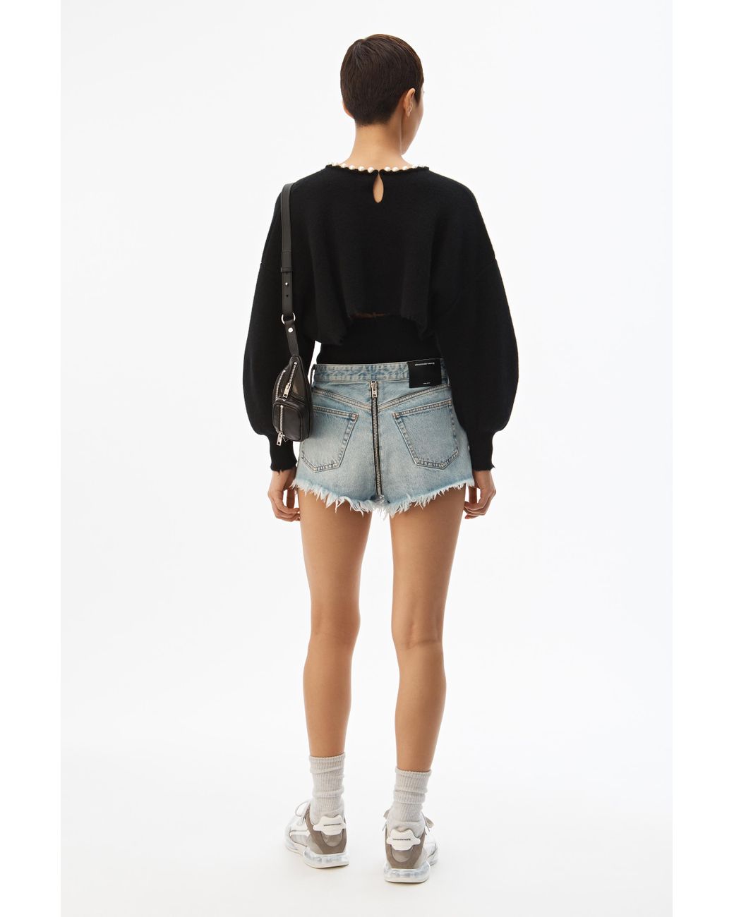 alexanderwang BITE ZIP デニムショートパンツ 28 alexander-wang-PEBBLE-BLEACH-