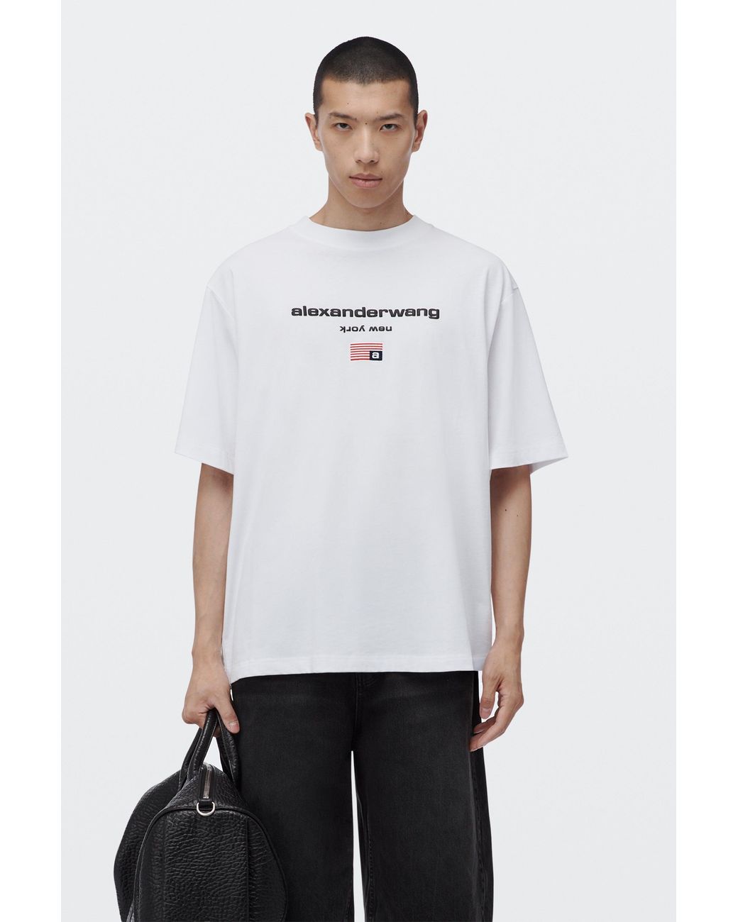 Alexander Wang White Logo Graphic Short Sleeve Tee