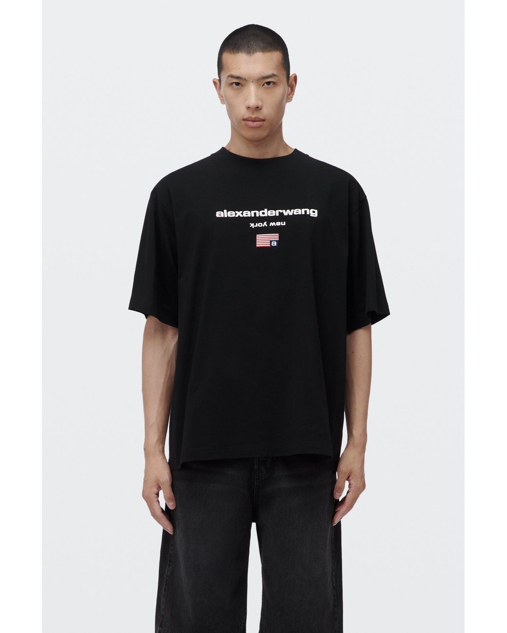 Alexander Wang White Logo Graphic Short Sleeve Tee
