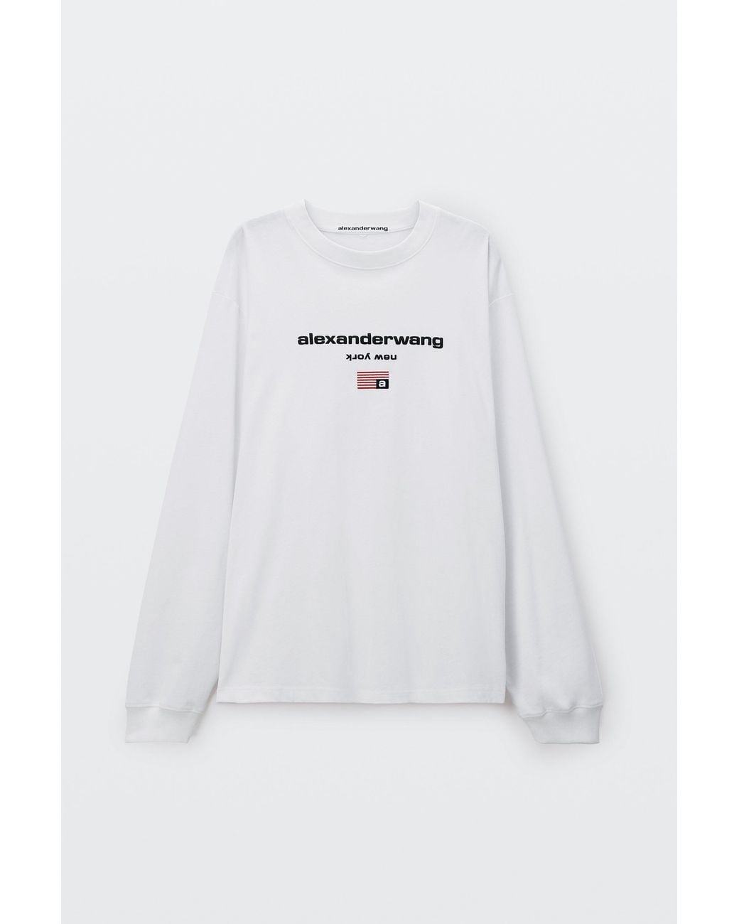 Alexander Wang White Logo Graphic Long Sleeve Tee