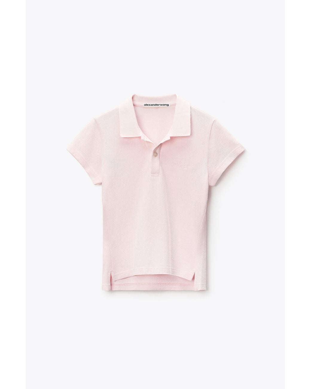 Alexander Wang Pink Crystal Hotfix Polo