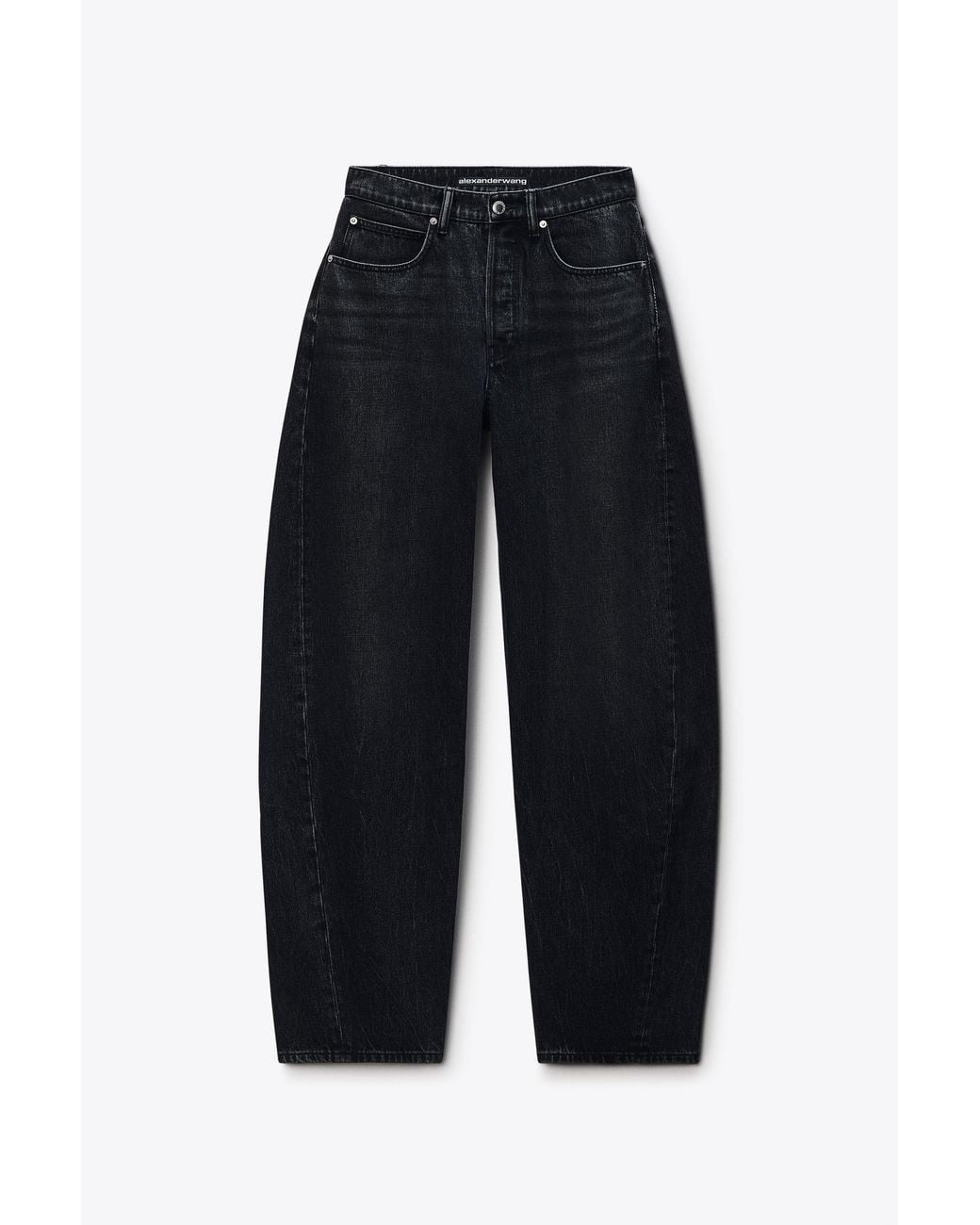 Alexander Wang Blue Blow Up Crystal Hotfix Logo Pocket Jean