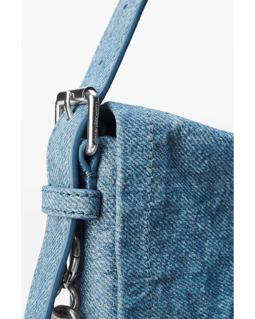 Alexander Wang Blue Ricco Denim Slim Flap Bag