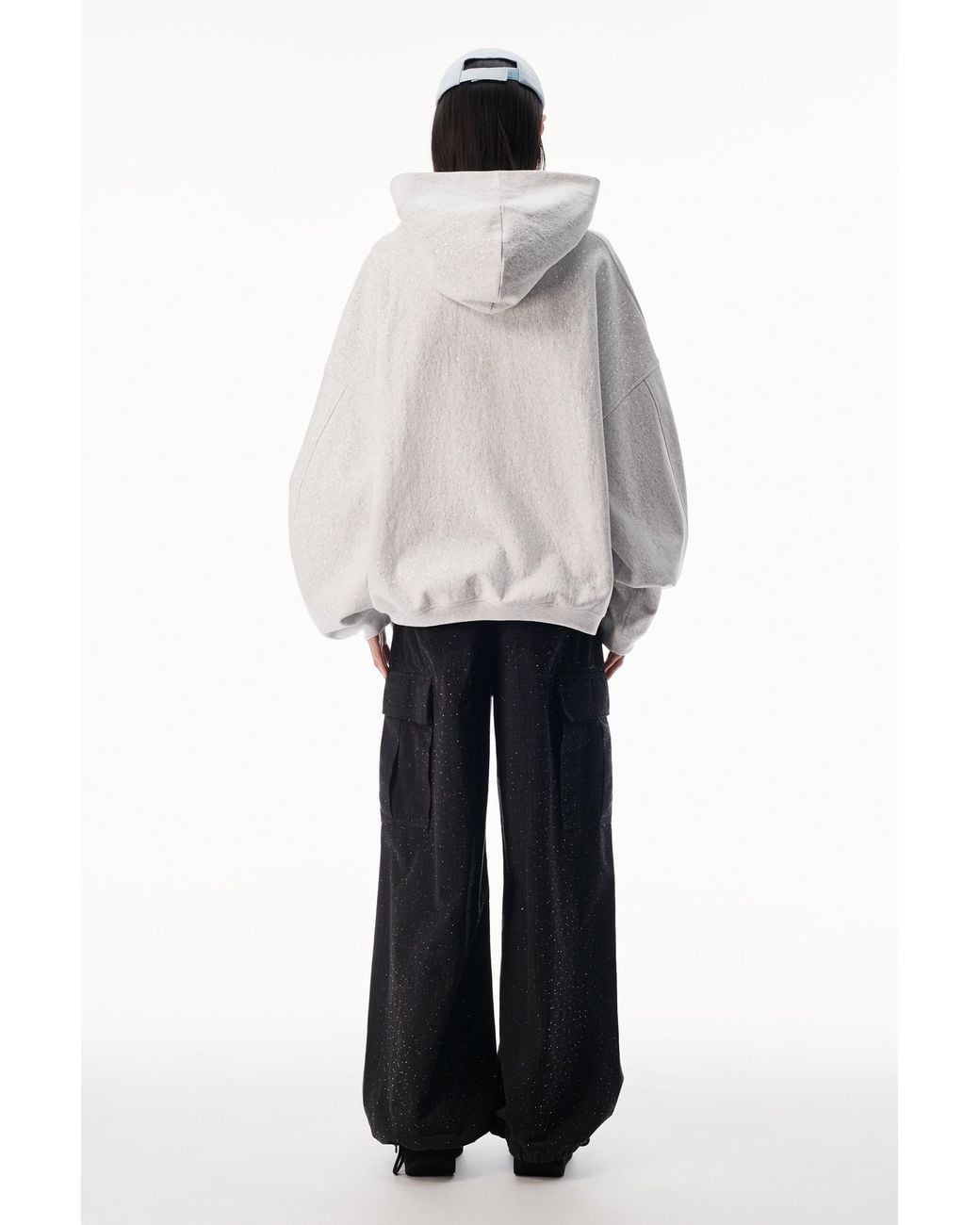 Alexander Wang Blue Crystal Hotfix Cargo Pant