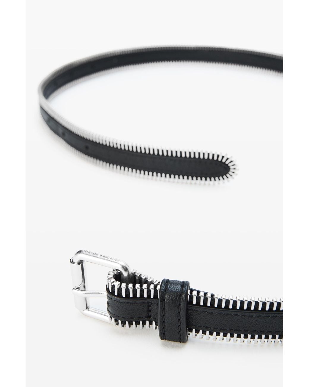 Alexander Wang Black Wide Zipper Belt