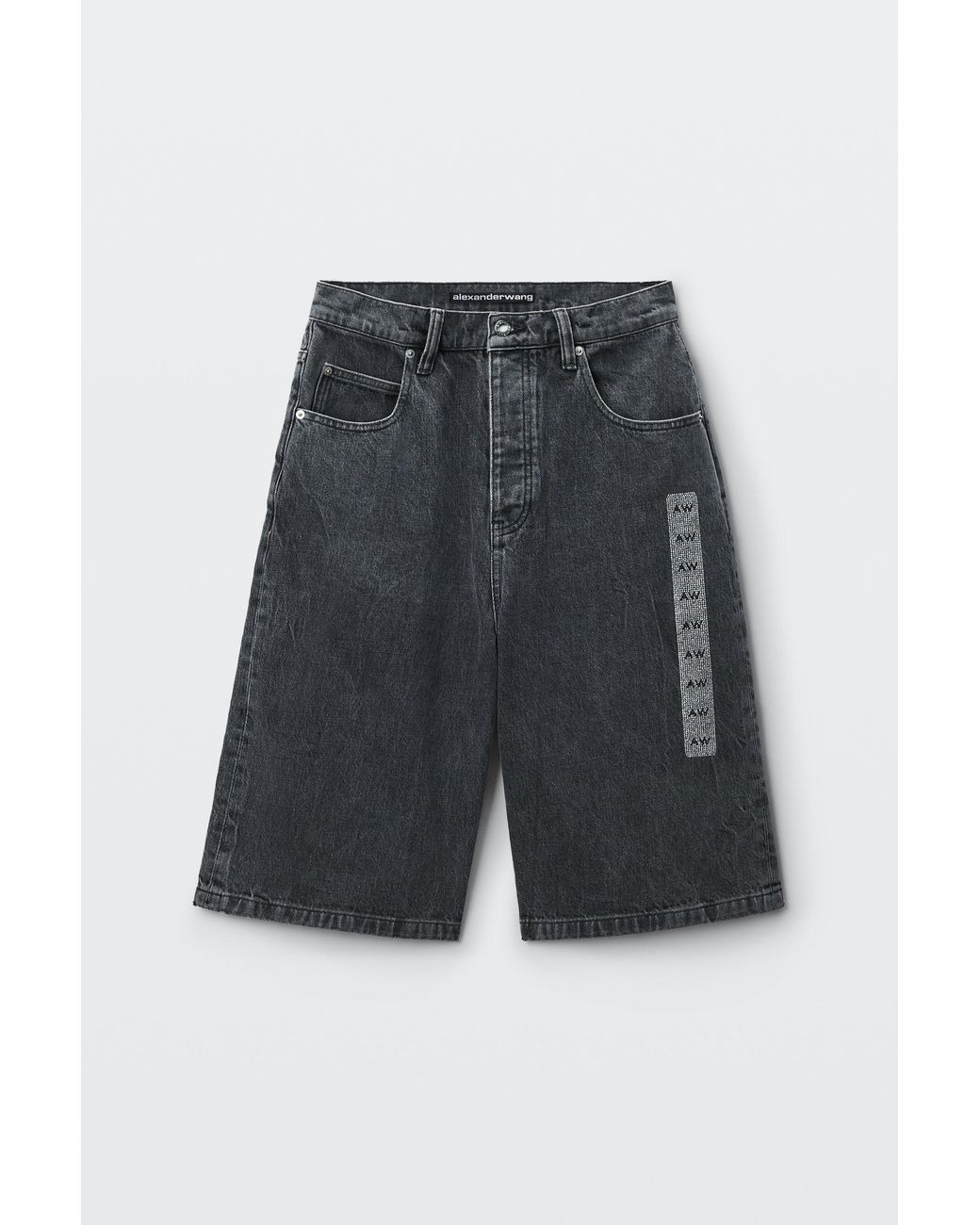 Alexander Wang Gray Graphic Low Rise Board Short