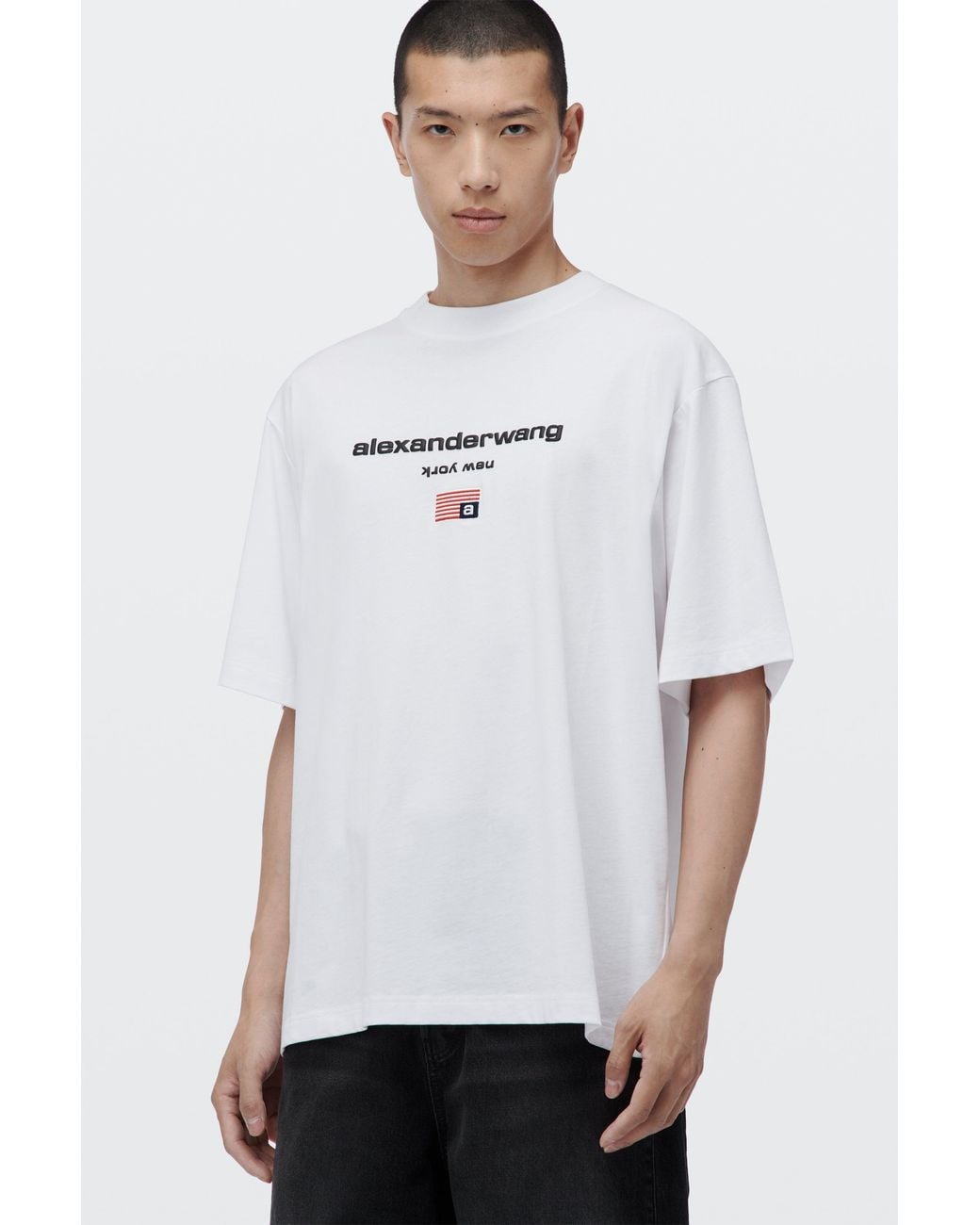 Alexander Wang White Logo Graphic Short Sleeve Tee