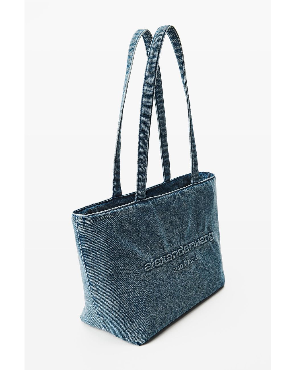 Alexander Wang Black Punch Denim Medium Tote