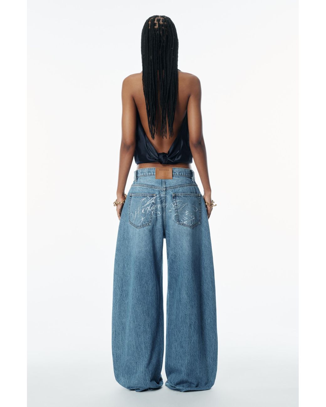 デニム・ジーパン DENiM X ALEXANDER WANG 'Logo Elastic Prestyle Rounded' jeans Denim X Alexander Wang 'Logo Elastic Prestyle Rounded' Jeans