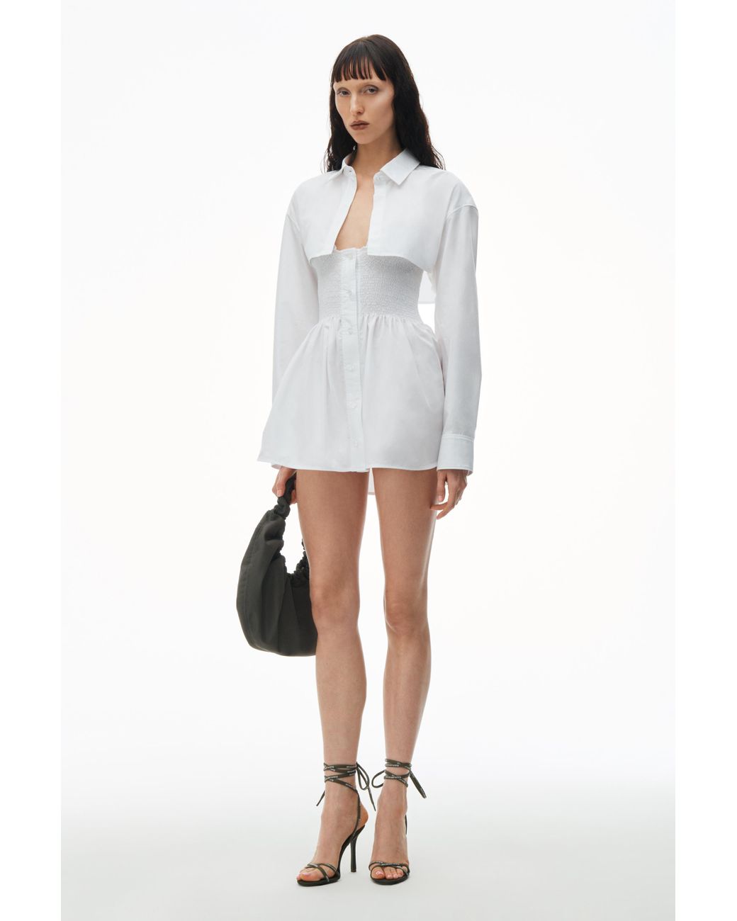 Alexander wang white shirt dress 2025