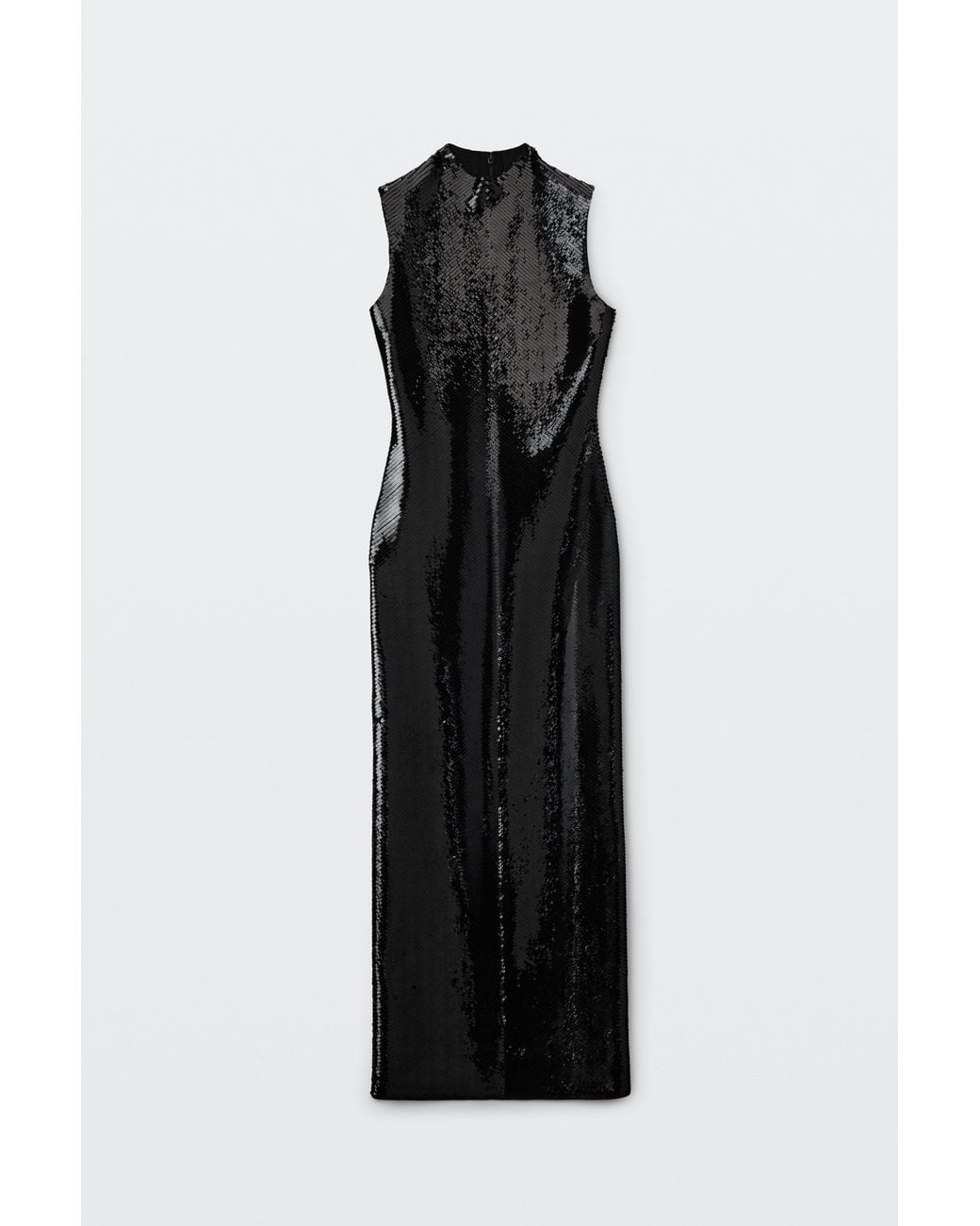 Alexander Wang Chevron Sequin Sleeveless Maxi Dress in Black | Lyst