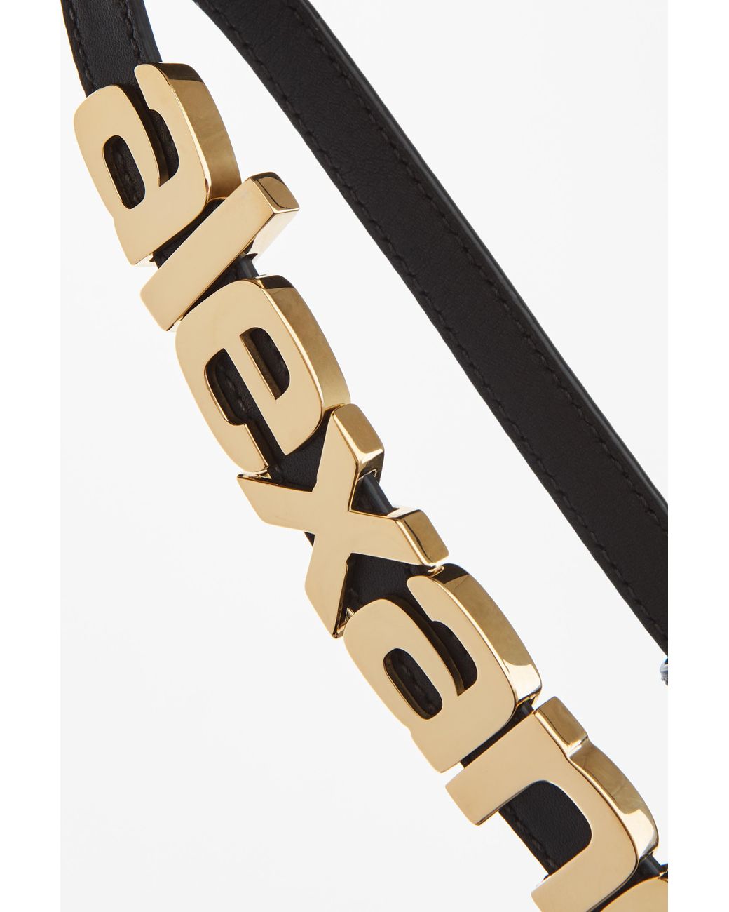 Alexander Wang Metal Logo Belt in Black Lyst Australia