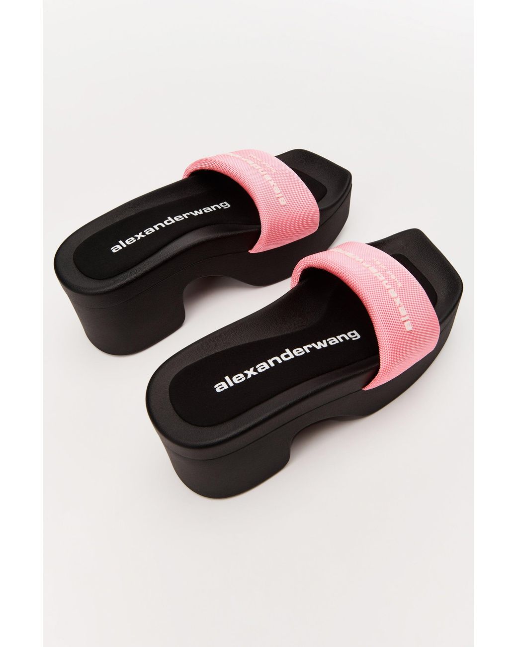 Alexander Wang Black 85Mm Platform Slide