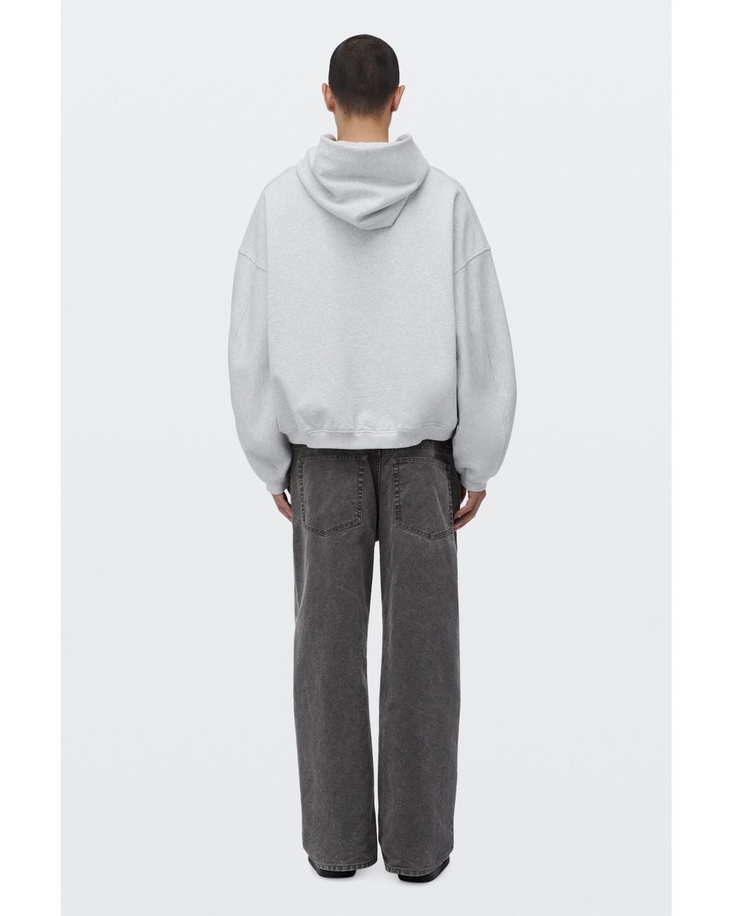 Alexander Wang White Mirror Logo Oversized Hoodie