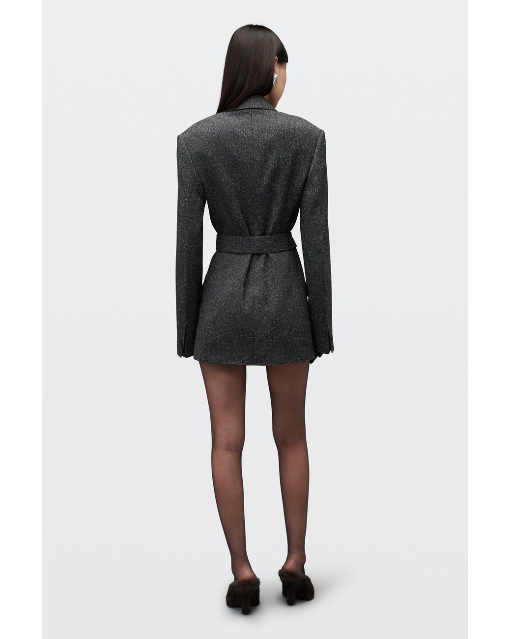 Alexander Wang Black Tweed Blazer Dress