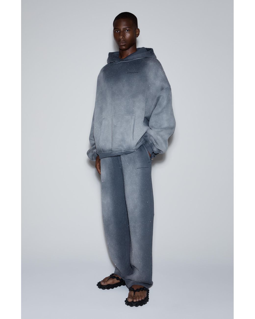 Alexander Wang Unisex Crystal Hotfix Hoodie in Blue | Lyst