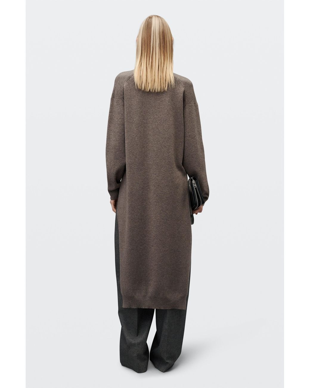 Alexander Wang Brown High-Low Hem Turtleneck