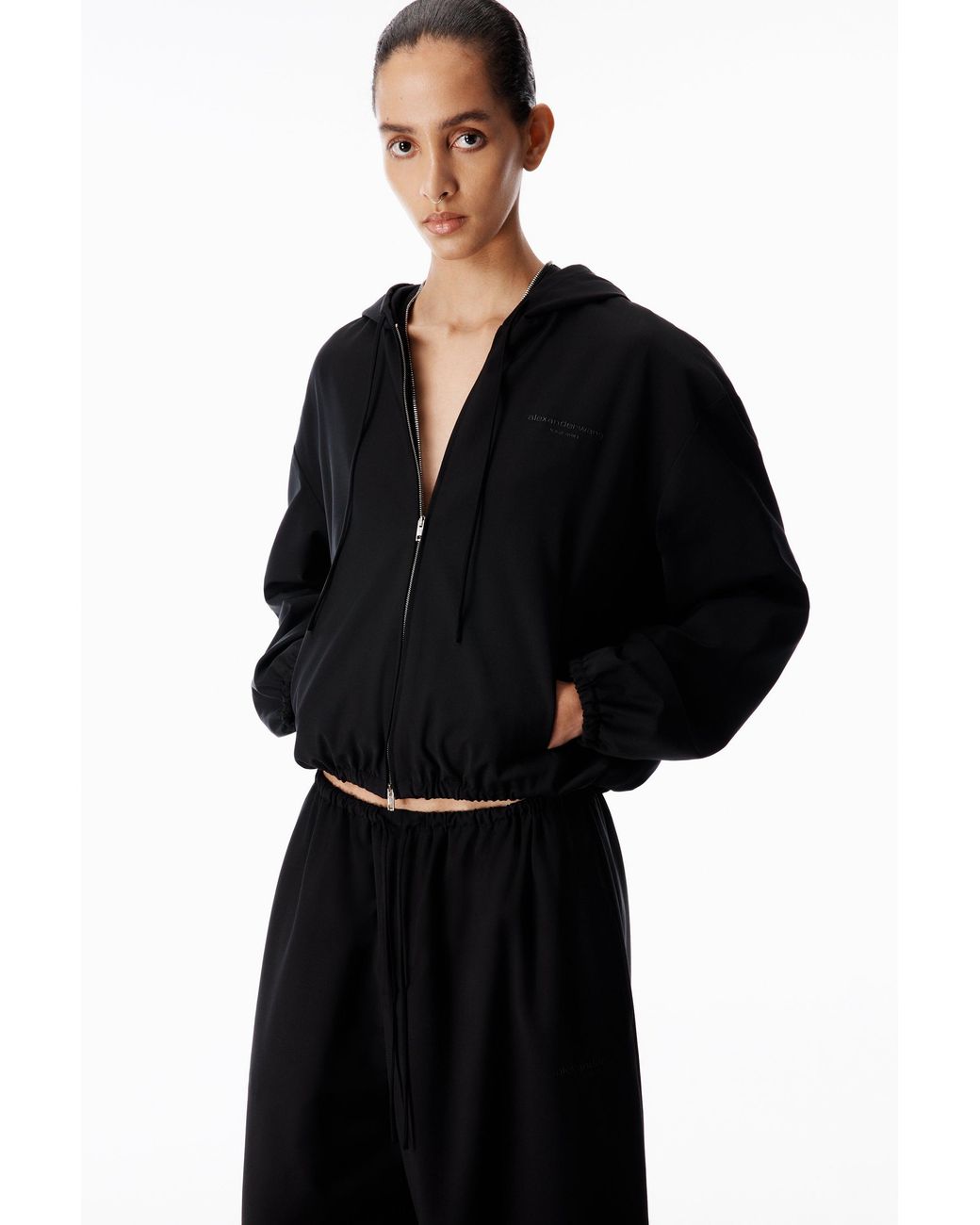 Alexander Wang Black Mid-Rise Track Pant