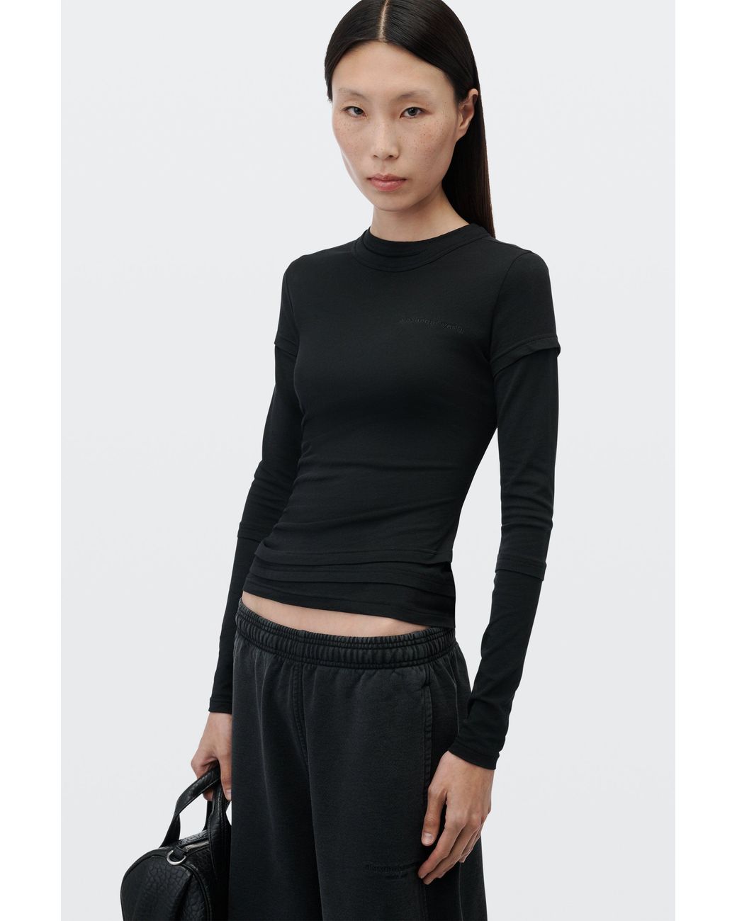 Alexander Wang Black Layered Top