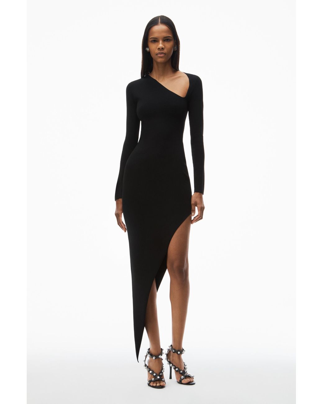 ワンピース Alexander Wang Midi Dress With Cami Band Alexander Wang Women's Cami Slip Dress with Clear Bead