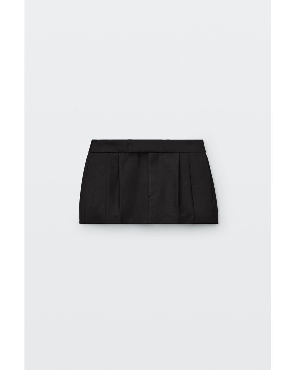 Alexander Wang Satin Stripe Mid-Rise Tuxedo Skort in Black | Lyst