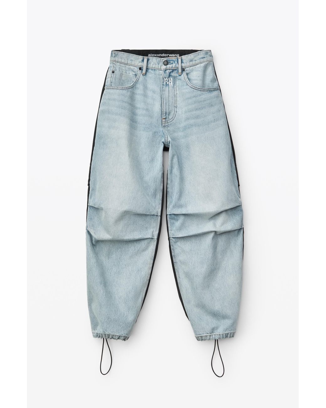 Alexander Wang Wave Cuff Wide Jeans | Woman Jeans Blue 27 | MILANSTYLE.COM
